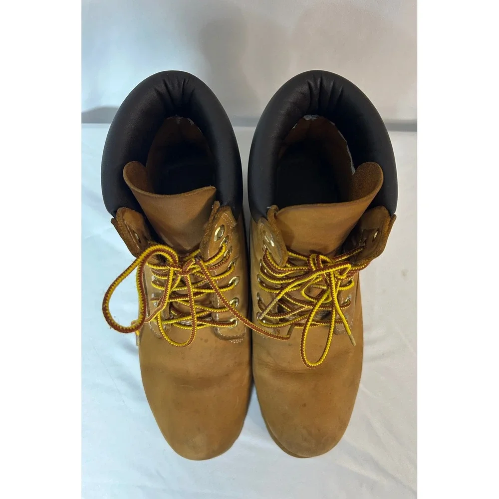Timberland 6 Inch Premium Waterproof Wheat Nubuck Leather Boots 10667 Mens 10